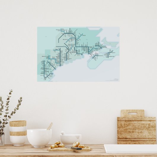 Golf van Maine 20 x 30 Poster (Keuken)