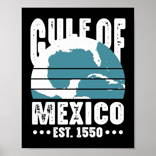 Golf van Mexico 1550 Poster (Voorkant)