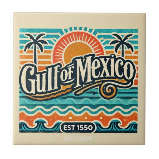 Golf van Mexico 1550 Tegeltje (Voorkant)
