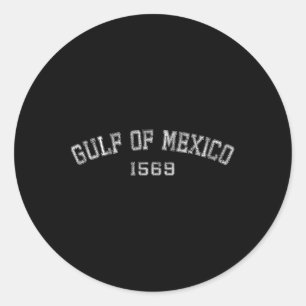 Golf van Mexico 1569 Historische kaart T-shirt.png Ronde Sticker