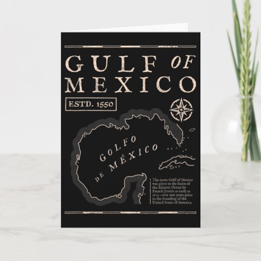 Golf van Mexico 1672 Historische kaart  (Voorkant)
