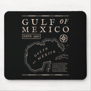 Golf van Mexico 1672 Historische kaart Muismat
