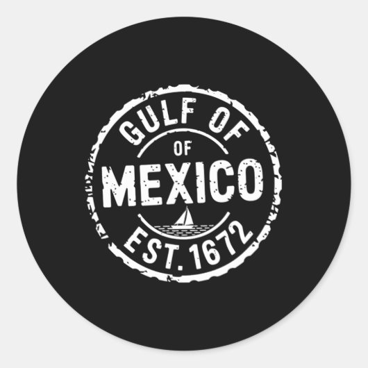 Golf van Mexico 7 Ronde Sticker (Voorkant)