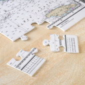 Golf van Mexico Authentic Nautical Chart Legpuzzel (Zijkant)