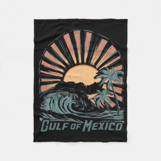 Golf van Mexico Beach Palms zomervakantie Fleece Deken