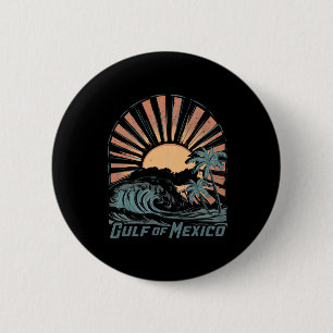 Golf van Mexico Beach Palms zomervakantie Ronde Button 5,7 Cm