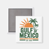 Golf van Mexico Beach Sunset Magneet (Voorkant / Achterkant)