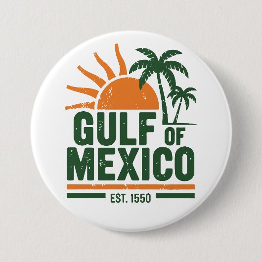 Golf van Mexico Beach Sunset Ronde Button 7,6 Cm (Voorkant)