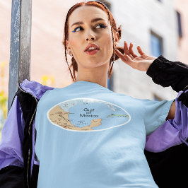 Golf van Mexico bewerkbaar T-shirt