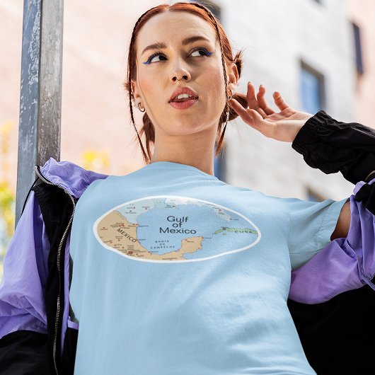 Golf van Mexico bewerkbaar T-shirt