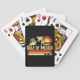 Golf van Mexico blijf zout retro Pokerkaarten
