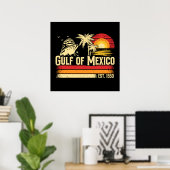 Golf van Mexico blijf zout vintage Poster (Thuiskantoor)