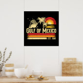 Golf van Mexico blijf zout vintage Poster (Keuken)