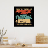 Golf van Mexico blijf zout weerstand Poster (Keuken)