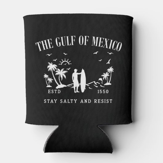 Golf van Mexico blijft zout en verzet zich Blikjeskoeler (Achterkant)