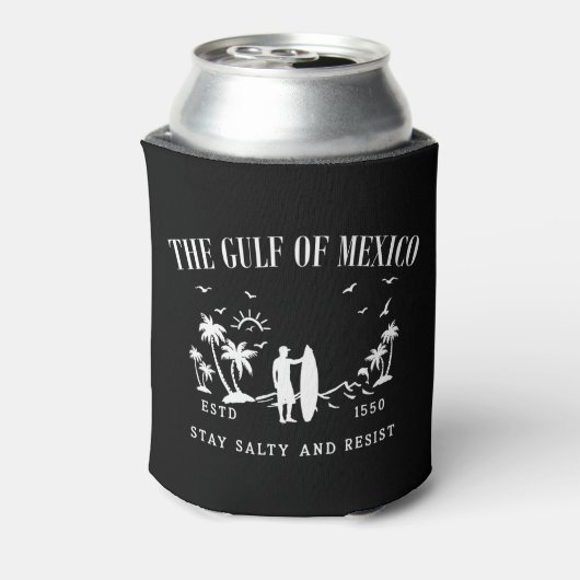 Golf van Mexico blijft zout en verzet zich Blikjeskoeler (Blikje Achterkant)