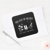 Golf van Mexico blijft zout en verzet zich Vierkante Sticker (Envelop)