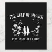 Golf van Mexico blijft zout en verzet zich Wijn Etiket (Enkel label)