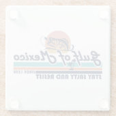 Golf van Mexico blijft zout en weerstaat vissen Glazen Onderzetter (Achterkant)