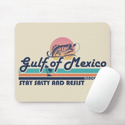 Golf van Mexico blijft zout en weerstaat vissen Muismat (Met muis)