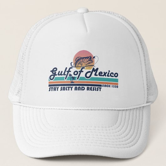 Golf van Mexico blijft zout en weerstaat vissen Trucker Pet (Voorkant)