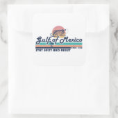 Golf van Mexico blijft zout en weerstaat vissen Vierkante Sticker (Tas)