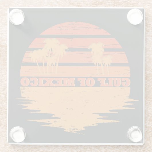 Golf van Mexico blijft zout  Glazen Onderzetter (Achterkant)