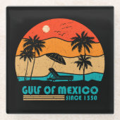 Golf van Mexico blijft zout  Glazen Onderzetter (Voorkant)