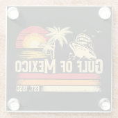 Golf van Mexico blijft zout  Glazen Onderzetter (Achterkant)