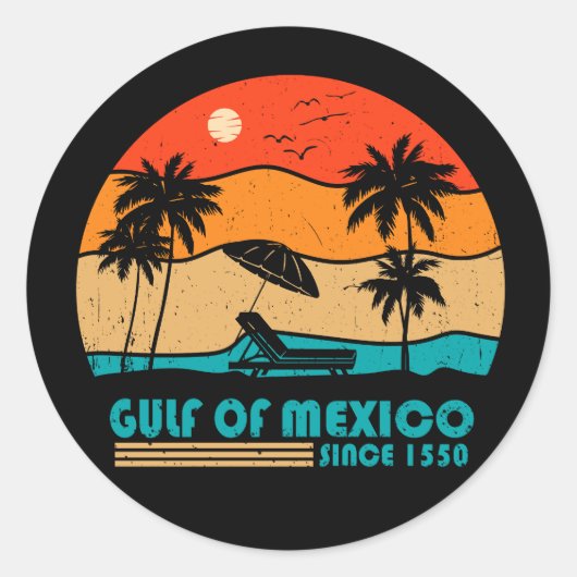 Golf van Mexico blijft zout  Ronde Sticker (Voorkant)