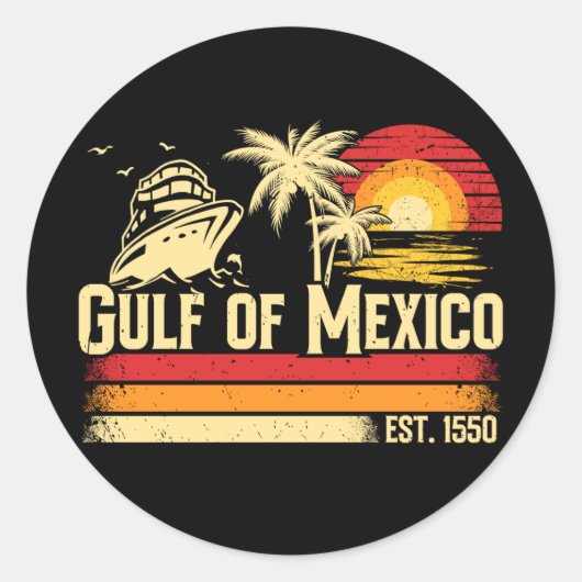 Golf van Mexico blijft zout  Ronde Sticker (Voorkant)