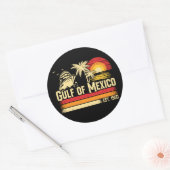 Golf van Mexico blijft zout  Ronde Sticker (Envelop)