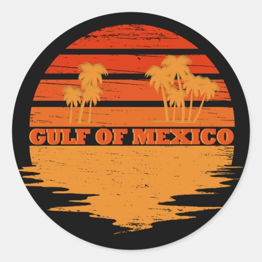 Golf van Mexico blijft zout  Ronde Sticker (Voorkant)