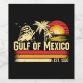 Golf van Mexico blijft zout Wijn Etiket (Enkel label)