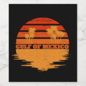 Golf van Mexico blijft zout  Wijn Etiket (Enkel label)