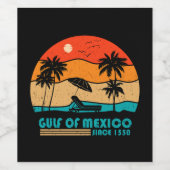 Golf van Mexico blijft zout  Wijn Etiket (Enkel label)
