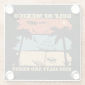 Golf van Mexico blijft zoute weerstand bieden Glazen Onderzetter (Achterkant)