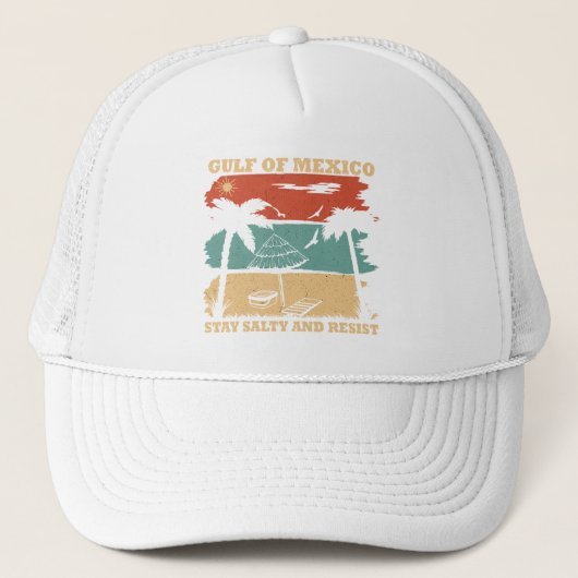 Golf van Mexico blijft zoute weerstand bieden Trucker Pet (Voorkant)