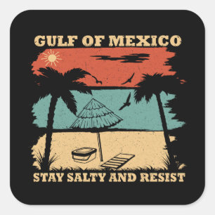 Golf van Mexico blijft zoute weerstand bieden Vierkante Sticker