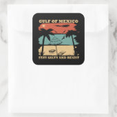 Golf van Mexico blijft zoute weerstand bieden Vierkante Sticker (Tas)