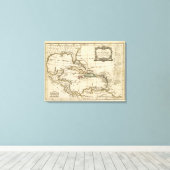 Golf van Mexico, Caribische eilanden Canvas Afdruk (Insitu (Houten vloer))