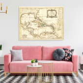 Golf van Mexico, Caribische eilanden Canvas Afdruk (Insitu (Woonkamer))