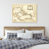 Golf van Mexico, Caribische eilanden Canvas Afdruk (Insitu (Slaapkamer))
