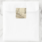 Golf van Mexico, Caribische eilanden Vierkante Sticker (Tas)