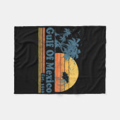  Golf van Mexico Est 1550 Retro Beach Sunset Fleece Deken (Voorkant (Horizontaal))