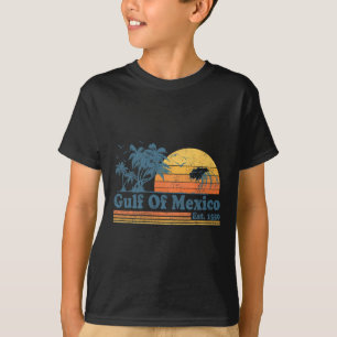 Golf van Mexico Est 1550 Retro Beach Sunset T-shirt