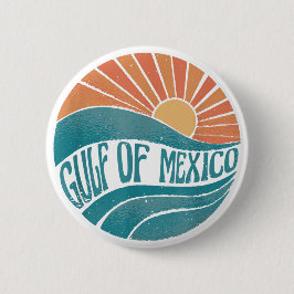 Golf van Mexico Est 1550 Retro Strand Golf van Mex Ronde Button 5,7 Cm