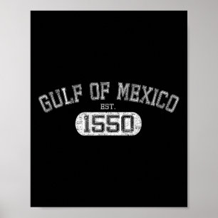 Golf van Mexico Est 1550 Retro Vintage Golf Voor M Poster