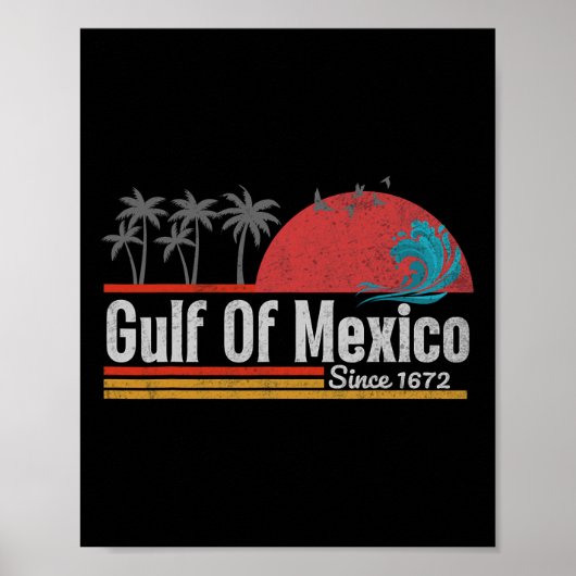 Golf van Mexico Est.1772 Graphic Poster (Voorkant)