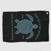 Golf van Mexico ESTD 1550 Blijf zout en verzet Golfhanddoek (Horizontaal)